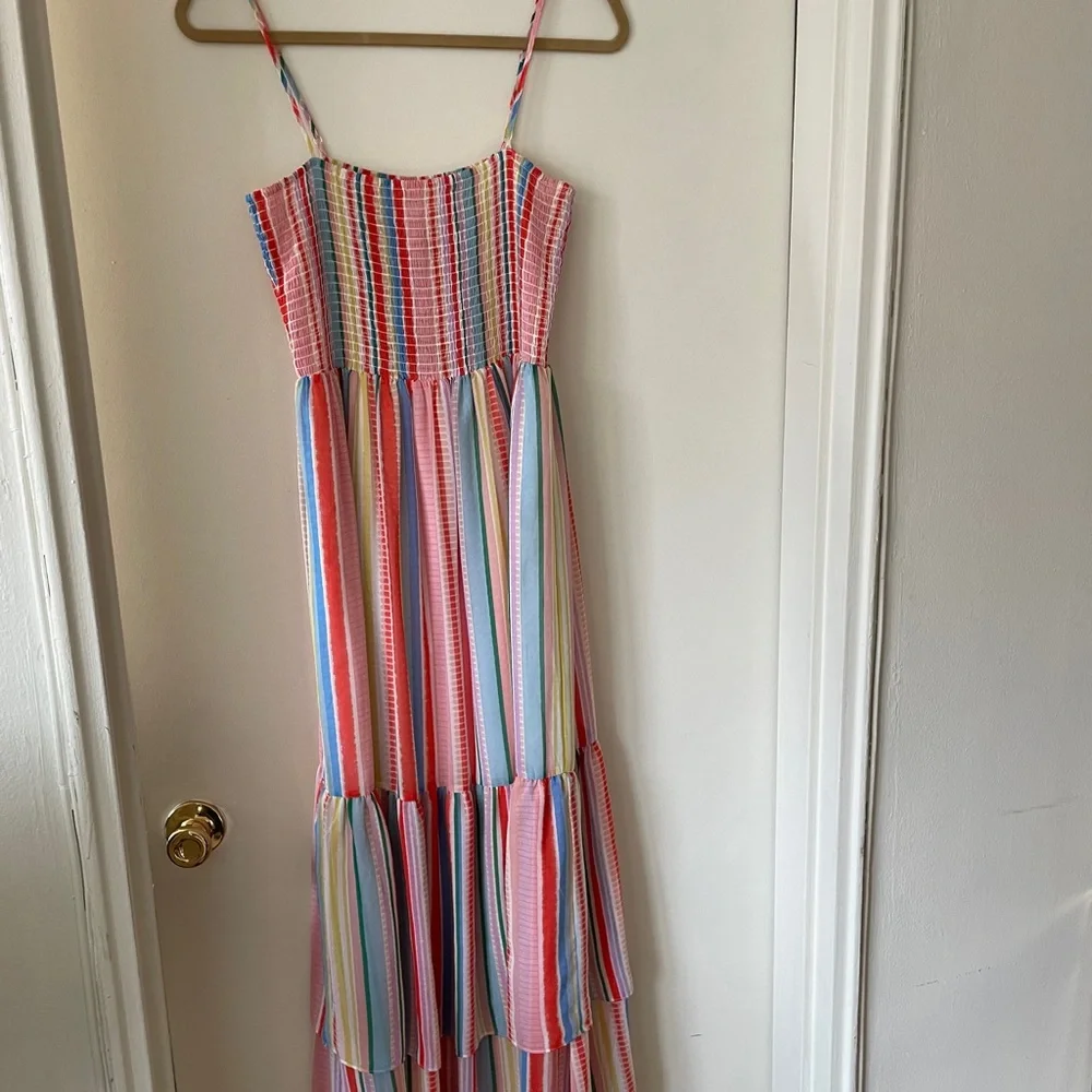 Jack by BB Dakota Rainbow Stripe Smocked Maxi Dress_NWOT - Picture 2 of 7